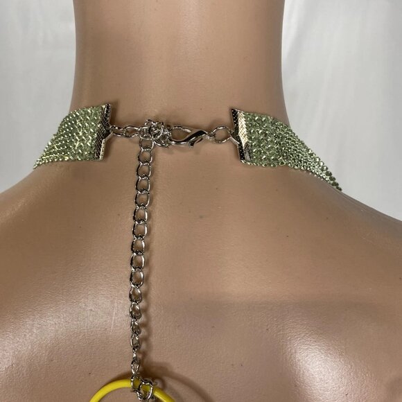 NEW LEMONLUNAR Women’s The Green Chainmail Mini Dress – Apple Green Size S State - Picture 6 of 14